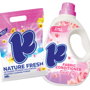 K Nature Fresh Bundle (500g Detergent Powder + 1 Liter Fabric Conditioner)